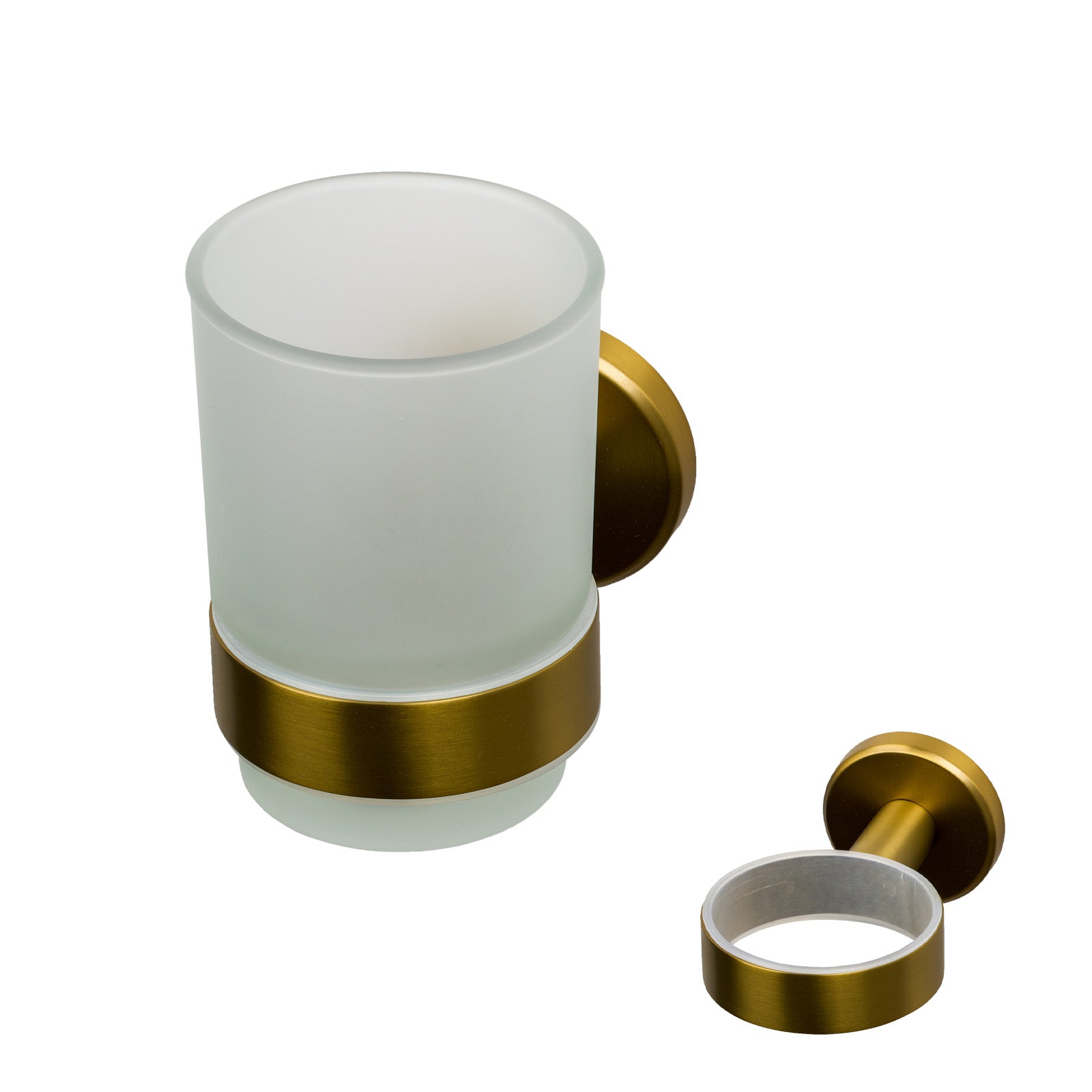 SHOW Image of Satin Brass Oxford Tumbler Holder