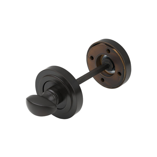 SHOW Aged Bronze Art Deco Round Thumbturn