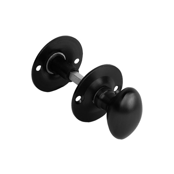  Low Profile Oval Bathroom Turn & Release In Matt black