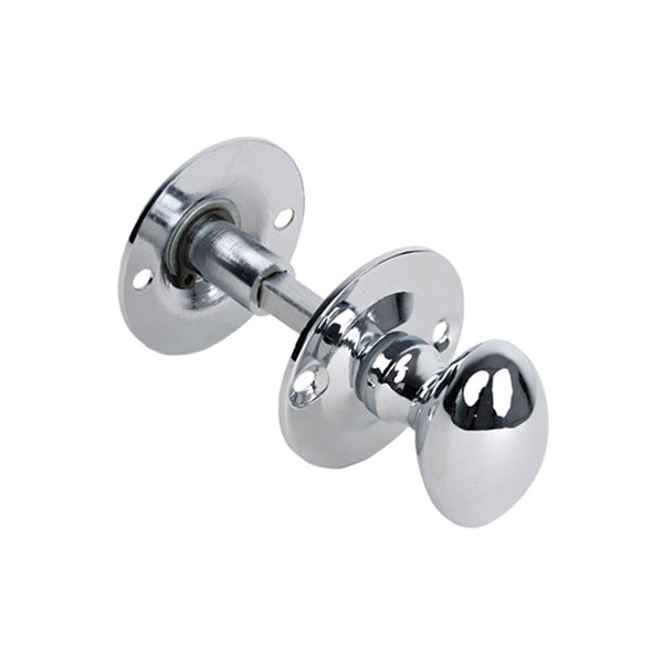  Low Profile Oval Bathroom Turn & Release In Polished Chrome