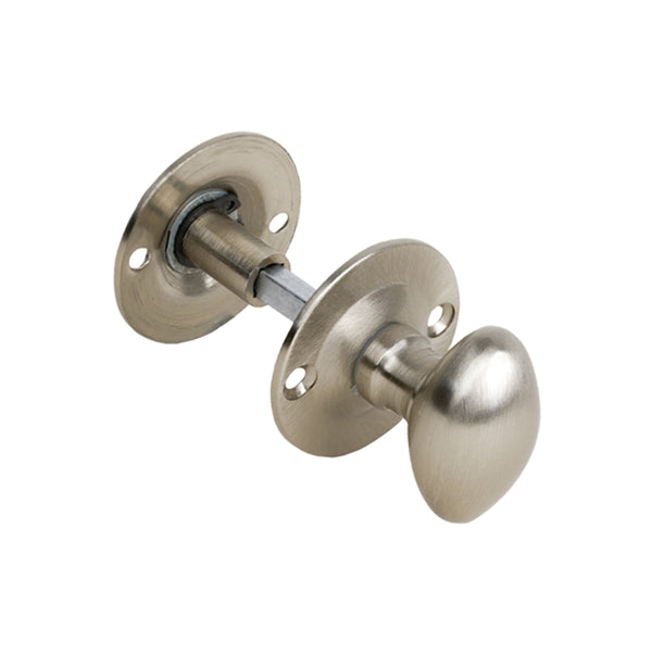  Low Profile Oval Bathroom Turn & Release In Satin Nickel