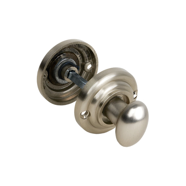 Oval Turn and Release in Satin Nickel Finish