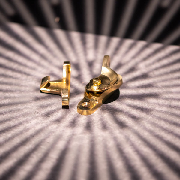  Hover Image of Unlacquered Brass Fitch Sash Fastener