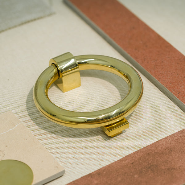  Hover Image of Unlacquered Brass Ring Door Knocker