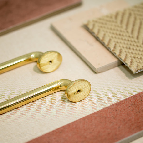  Hover Image of Unlacquered Brass Traditional Cabinet Pull Handle