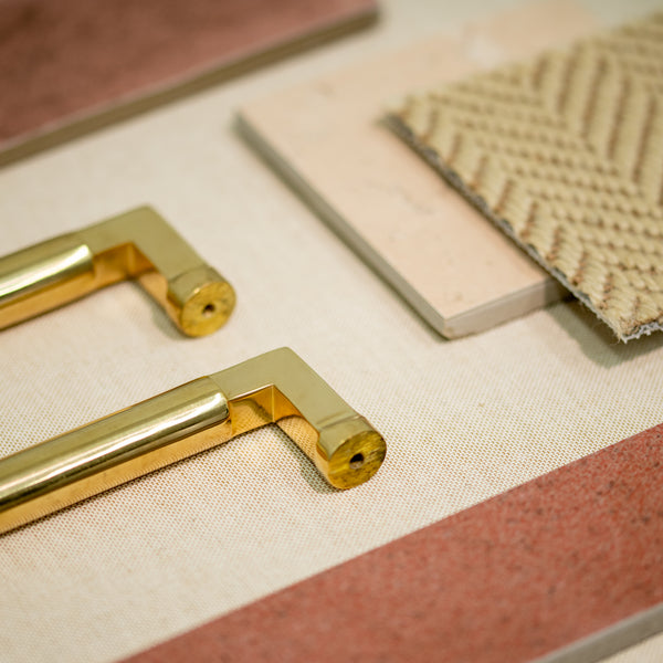  Hover Image of Unlacquered Brass Bauhaus Cabinet Pull Handle