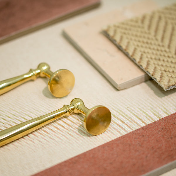  Hover Image of Unlacquered Brass Colonial Cabinet Pull Handle