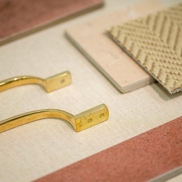  Hover Image of Unlacquered Brass Russell Cabinet Pull Handle