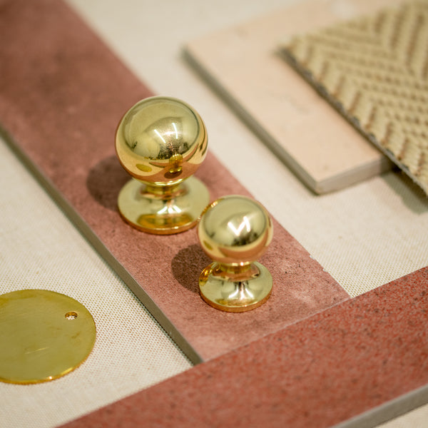  Hover Image of Unlacquered Brass Ball Cabinet Knob