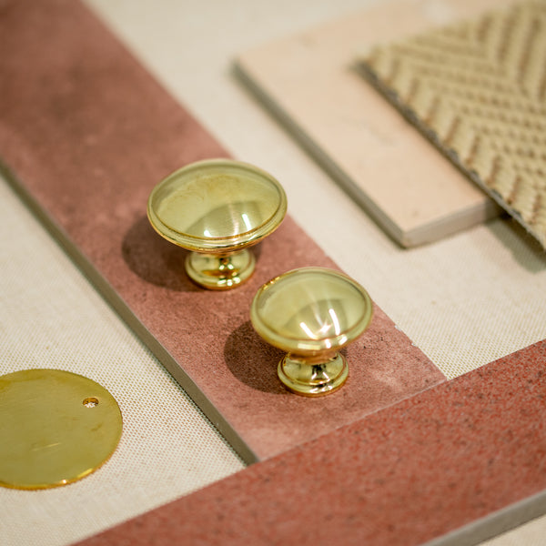  Hover Image of Unlacquered Brass Domed Cabinet Knob