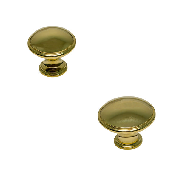 Variant Level Image of Unlacquered Brass Domed Cabinet Knob