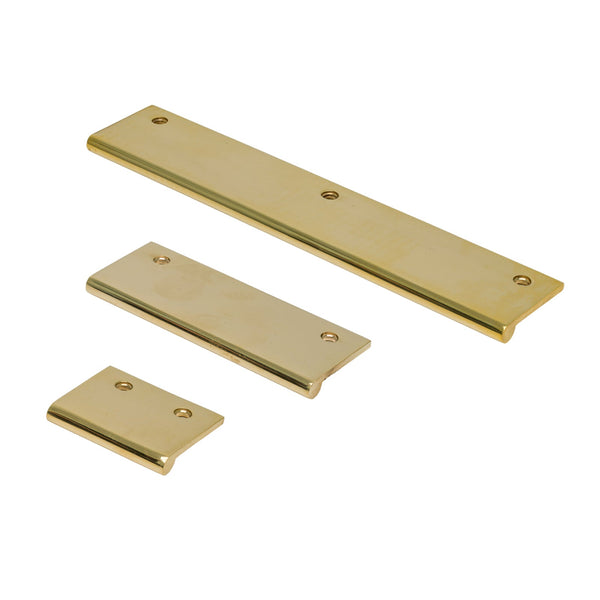 Variant Level Image of Unlacquered Brass Rounded Edge Pull - Top Fix