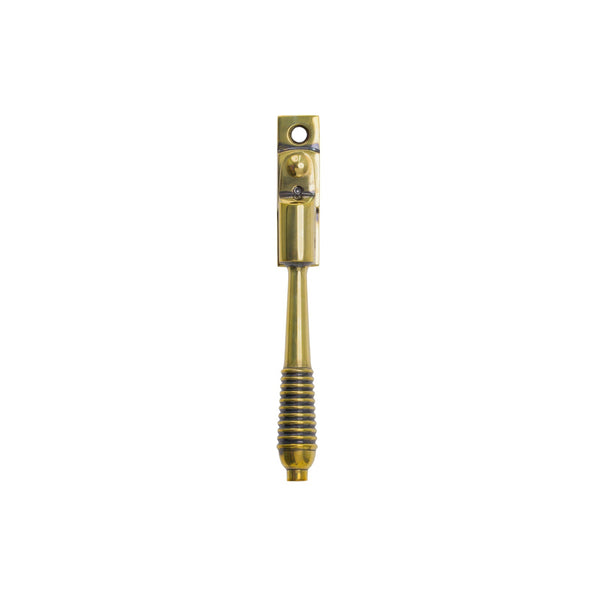  Antique Brass Night-Vent Locking Reeded Fastener