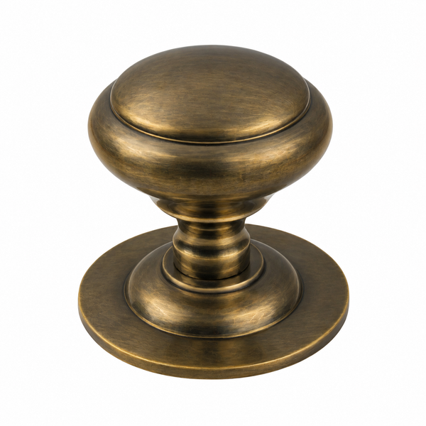  Burnished Brass Round Centre Door Knob