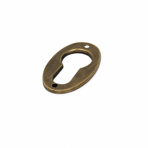  Burnished Brass Oval Escutcheon