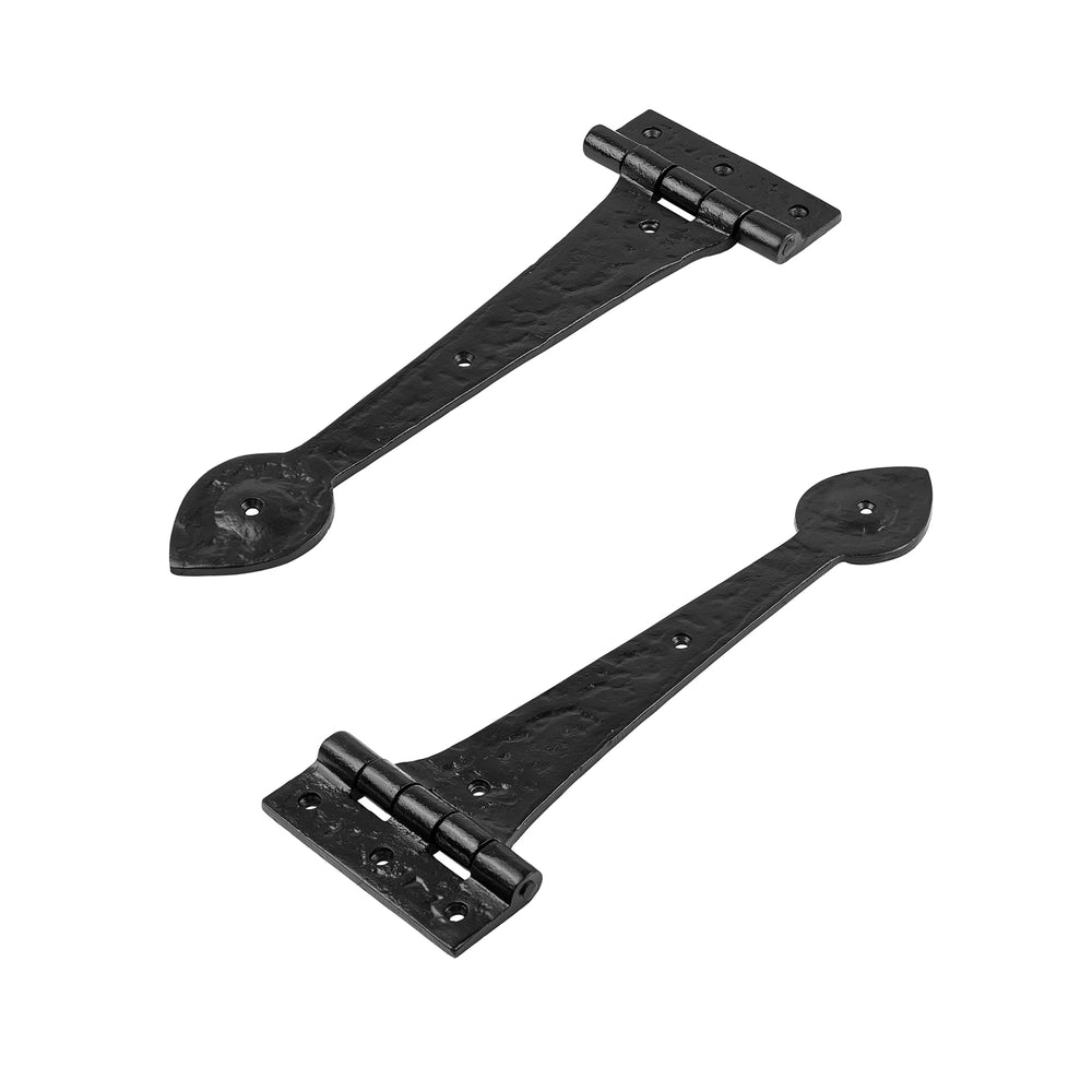 Tudor Gate Hinge | Black Cast Iron T Hinge | Garden Gate Hardware