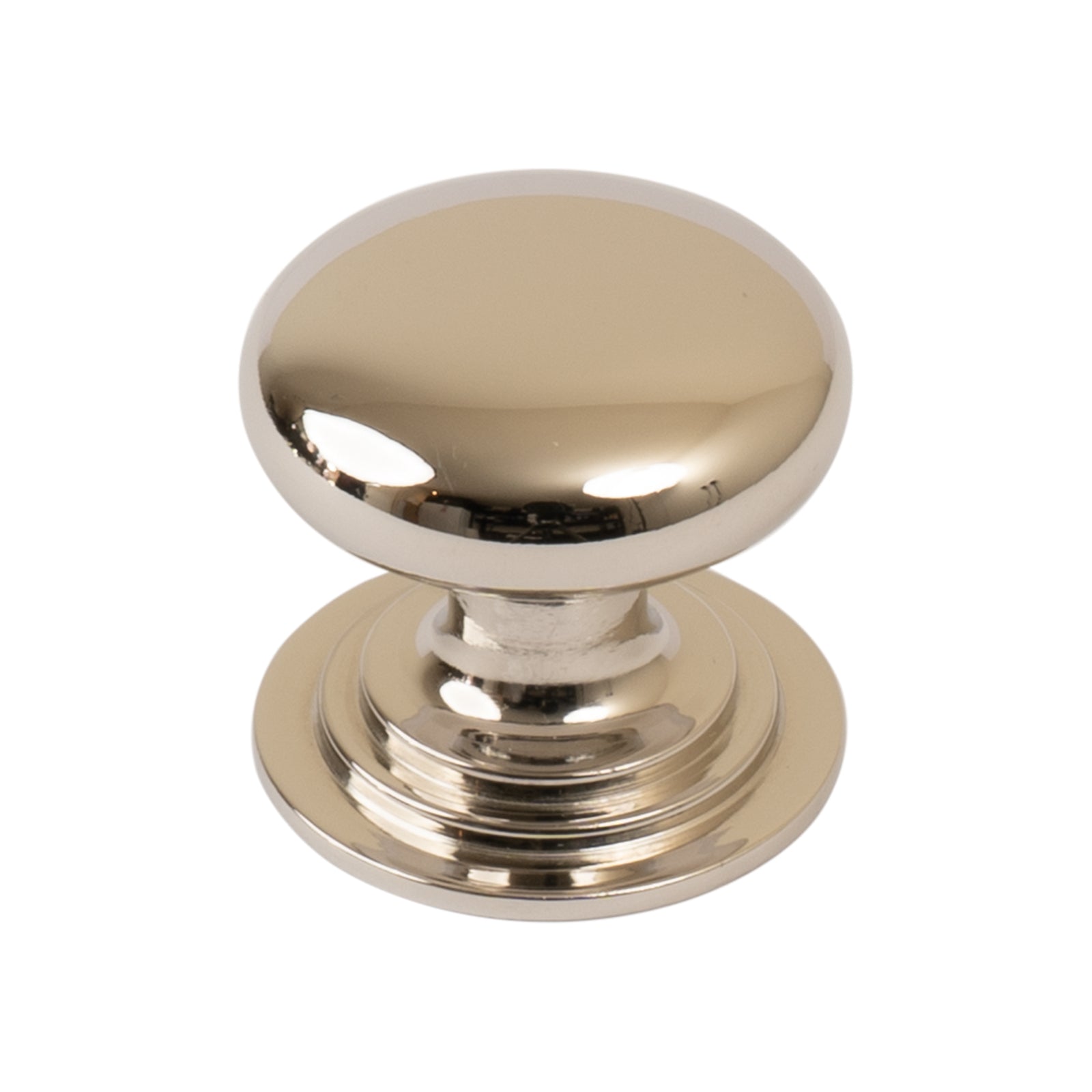 polished nickel cupboard knob
