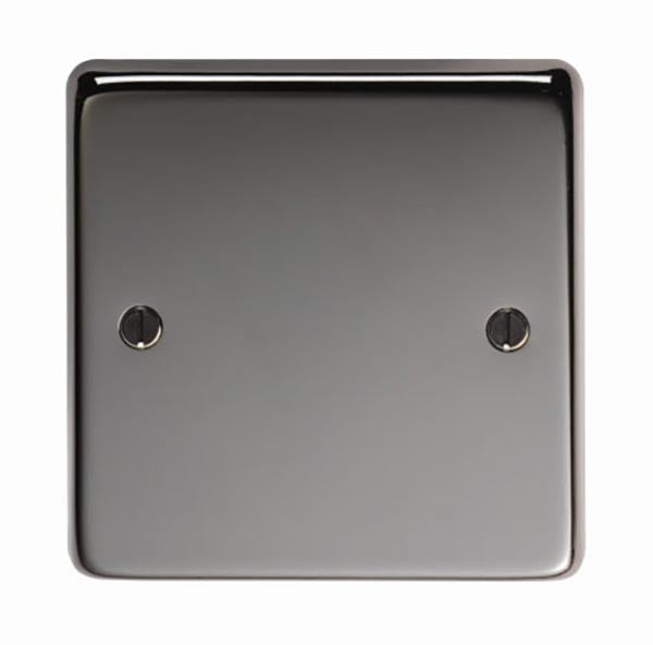 SHOW Image of Single Blank Plate with Black Nickel finish
