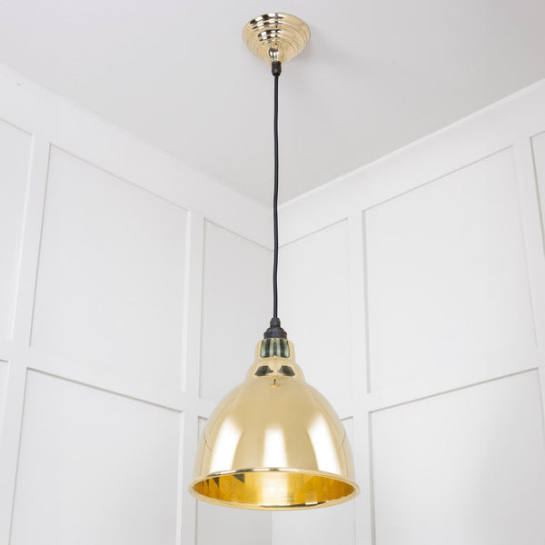 SHOW SHOW Full Image of Hanging Brindley Ceiling Light in Brass