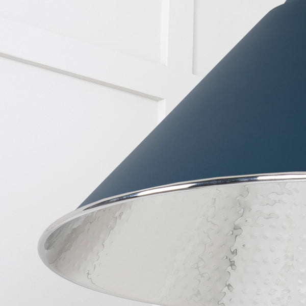SHOW SHOW Close Up Image of Hockley Ceiling Light in Dusk in Hammered Nickel