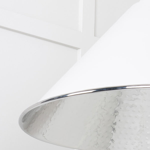 SHOW SHOW Close Up Image of Hockley Ceiling Light in Flock in Hammered Nickel