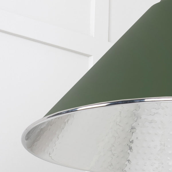 SHOW SHOW Close Up Image of Hockley Ceiling Light in Heath in Hammered Nickel