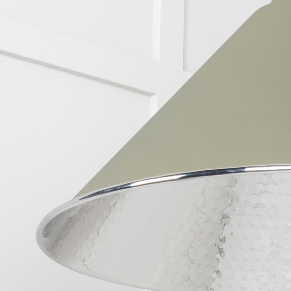 SHOW SHOW Close Up Image of Hockley Ceiling Light in Tump in Hammered Nickel