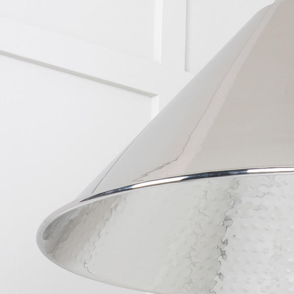 SHOW SHOW Close Up Image of Hockley Ceiling Light in Hammered Nickel