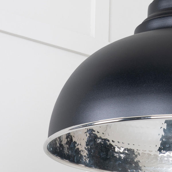 SHOW SHOW Close Up Image Harborne Ceiling Light in Elan Black In Hammered Nickel