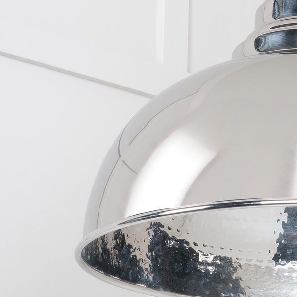 SHOW SHOW Close Up Image of Harborne Ceiling Light in Hammered Nickel