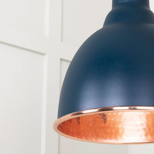 SHOW SHOW Close Up image of Brindley Ceiling Light in Dusk In Hammered brass