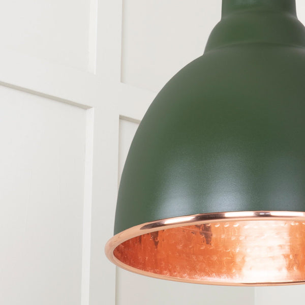 SHOW SHOW Close Up image of Brindley Ceiling Light in Heath In Hammered Copper