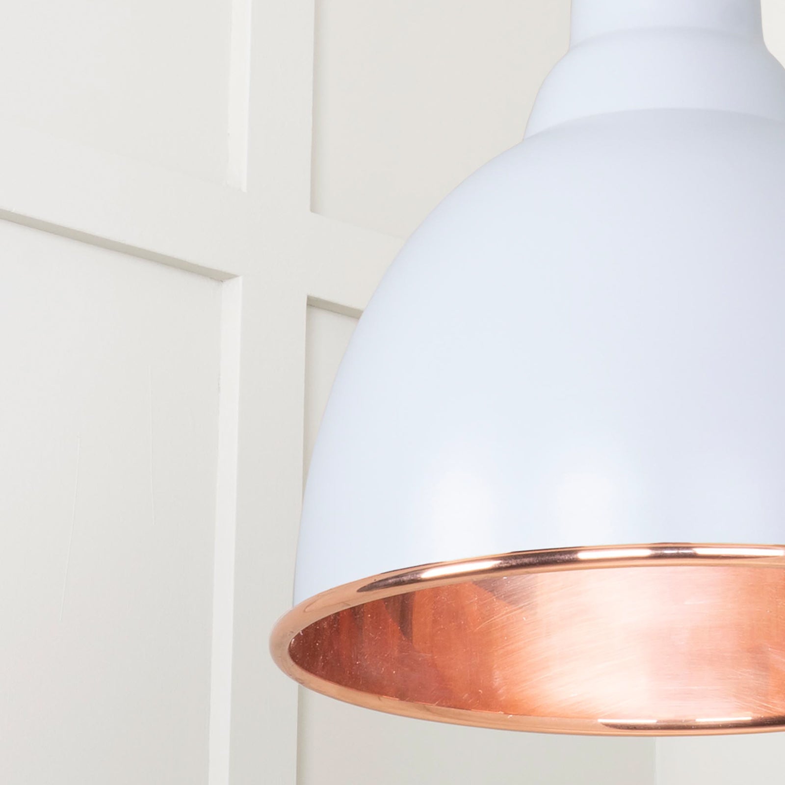 SHOW SHOW Close Up image of Brindley Ceiling Light in Tump In Smooth Copper