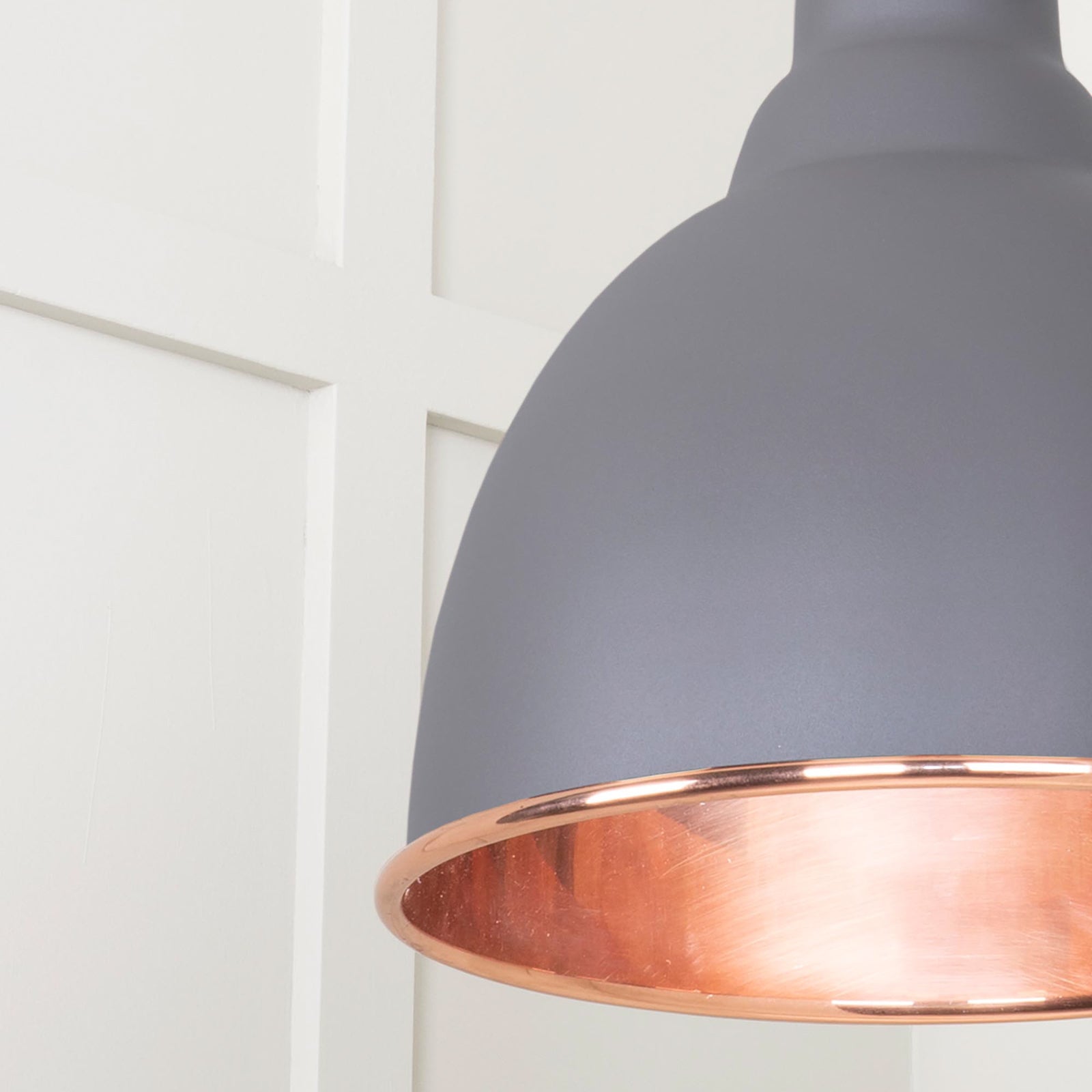 SHOW Close Up image of Brindley Ceiling Light in Bluff In Smooth Nickel