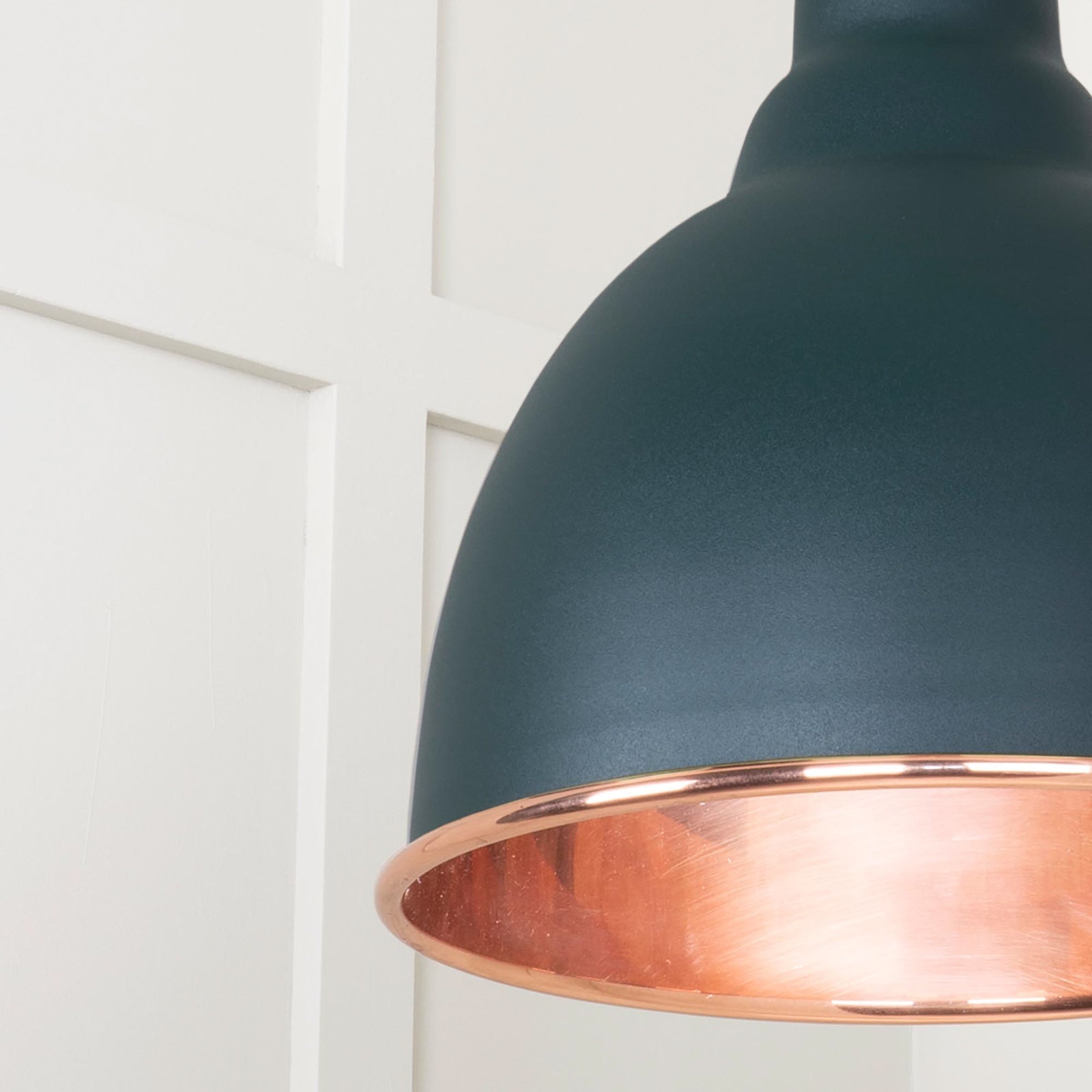 SHOW Close Up image of Brindley Ceiling Light in Dingle In Smooth Copper