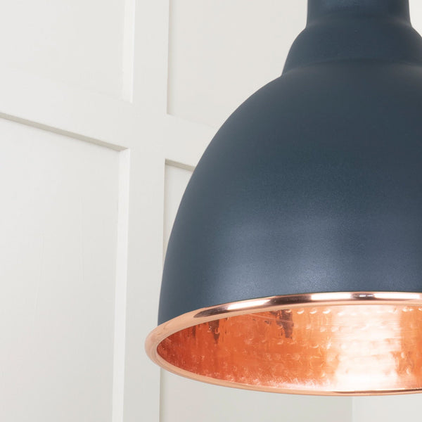 SHOW SHOW Close Up image of Brindley Ceiling Light in Soot In Hammered brass