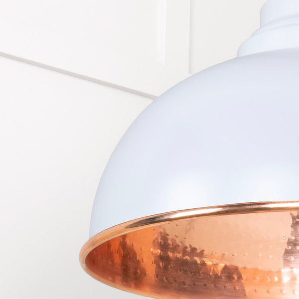 SHOW SHOW Close Up Image Harborne Ceiling Light in Birch In Hammered Copper