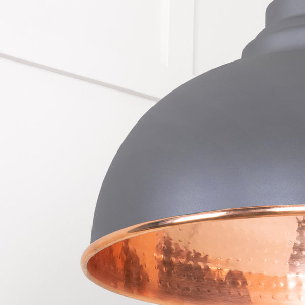 SHOW SHOW Close Up Image Harborne Ceiling Light in Bluff In Hammered Nickel