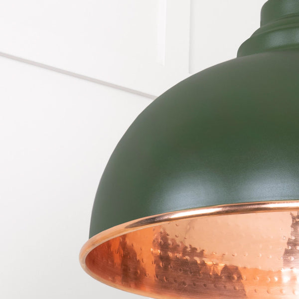 SHOW SHOW Close Up Image Harborne Ceiling Light in Heath In Hammered Copper