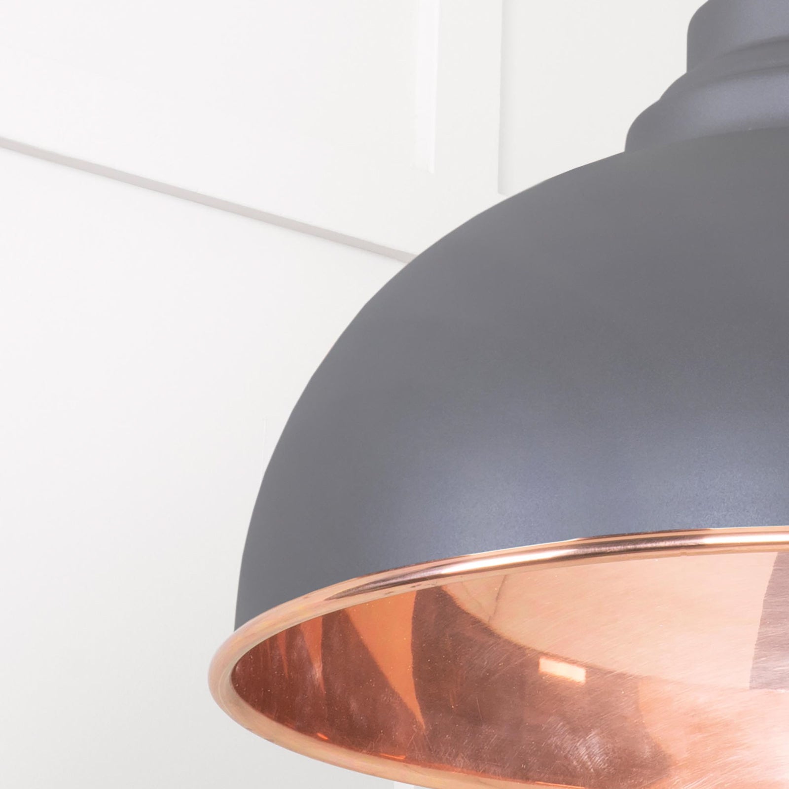 SHOW Close Up Image Harborne Ceiling Light in Bluff In Smooth Copper