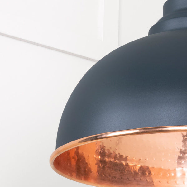 SHOW SHOW Close Up Image Harborne Ceiling Light in Soot In Hammered Copper