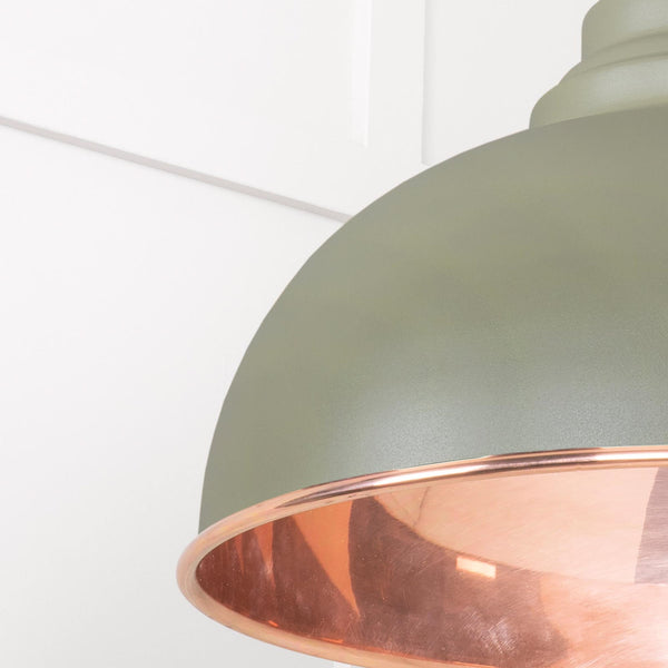 SHOW SHOW Close Up Image Harborne Ceiling Light in Tump In Hammered Copper