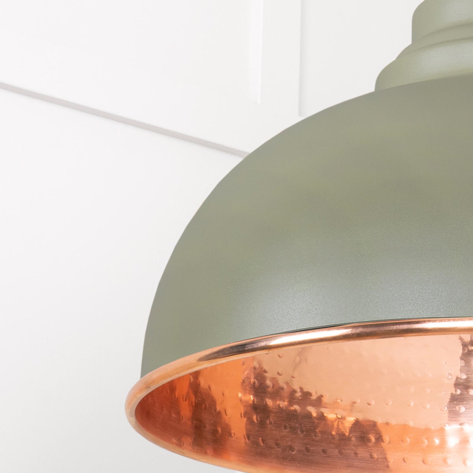 SHOW Close Up Image Harborne Ceiling Light in Tump In Smooth Copper
