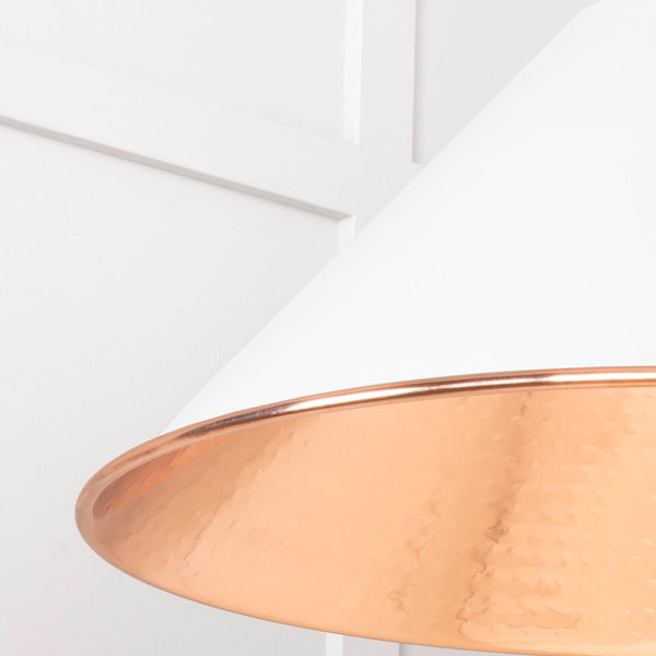 SHOW SHOW Close Up Image of Hockley Ceiling Light in Flock in Hammered Copper