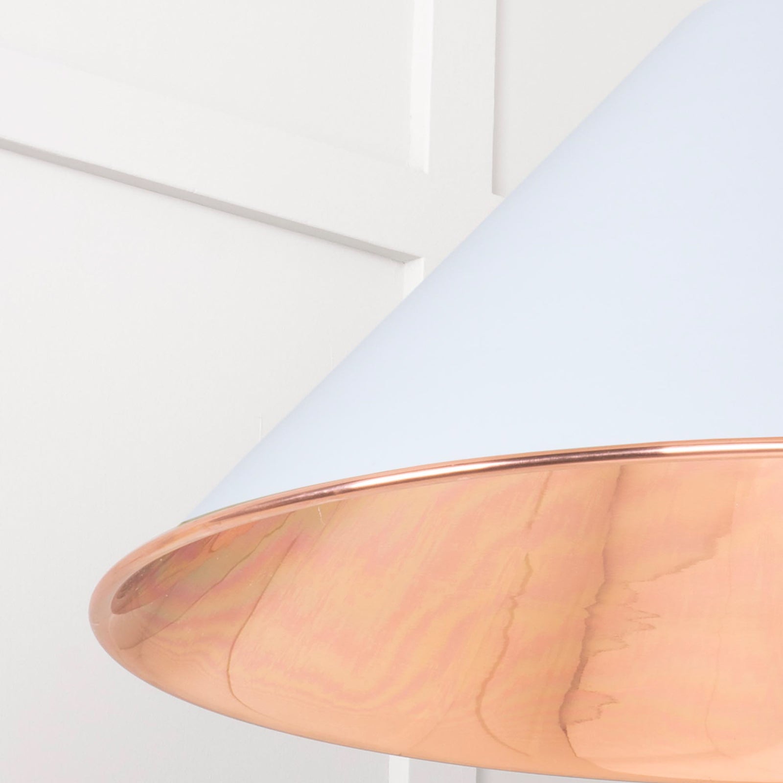 SHOW Close Up Image of Hockley Ceiling Light in Birch in Smooth Copper
