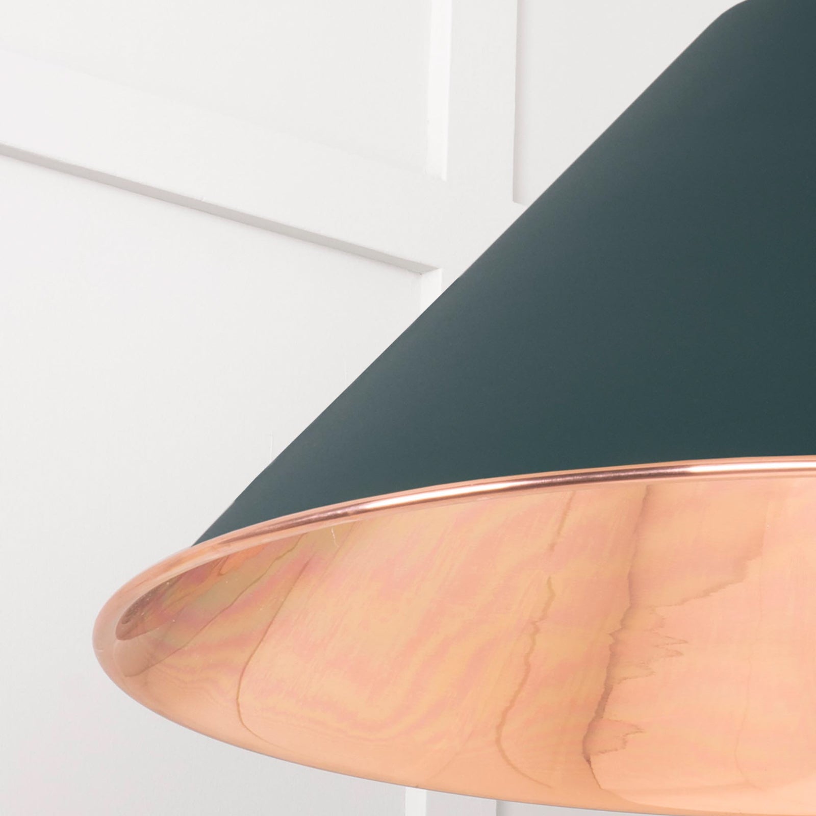 SHOW Close Up Image of Hockley Ceiling Light in Dingle in Smooth Copper