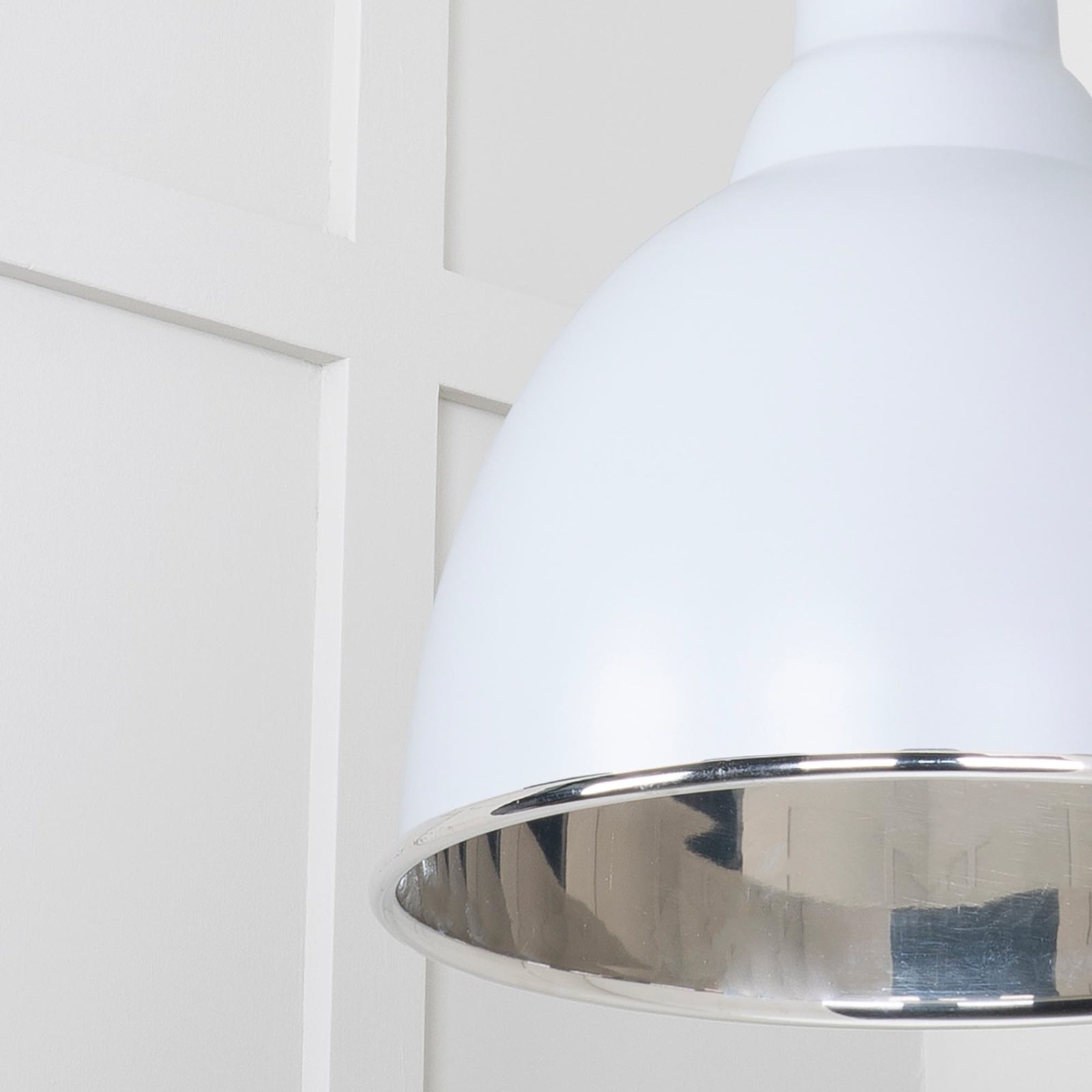 SHOW Close Up image of Brindley Ceiling Light in Tump In Smooth Nickel