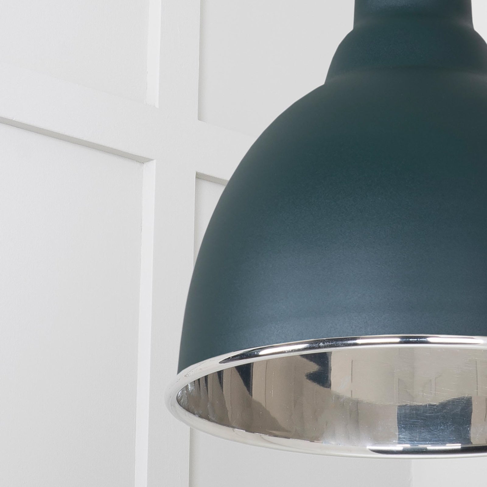 SHOW Close Up image of Brindley Ceiling Light in Dingle In Smooth Nickel