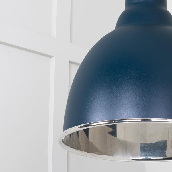 SHOW SHOW Close Up image of Brindley Ceiling Light in Dusk In Hammered Nickel