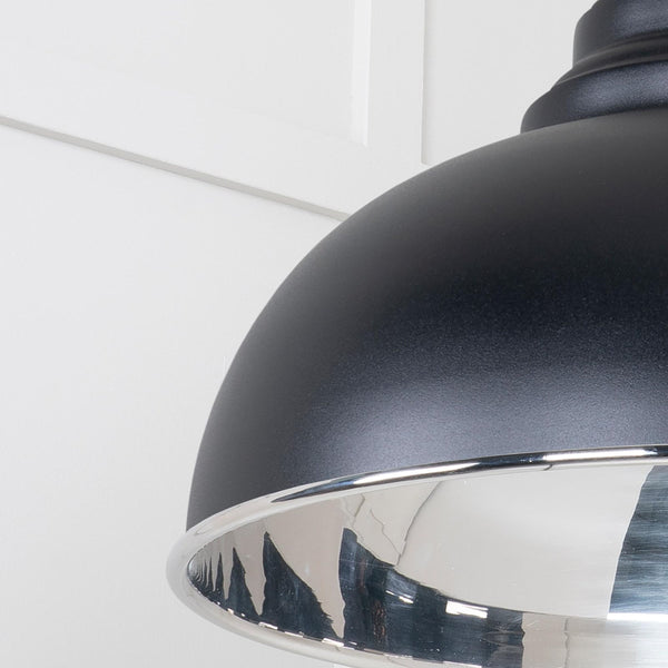 SHOW SHOW Close Up Image Harborne Ceiling Light in Elan Black In Smooth Nickel